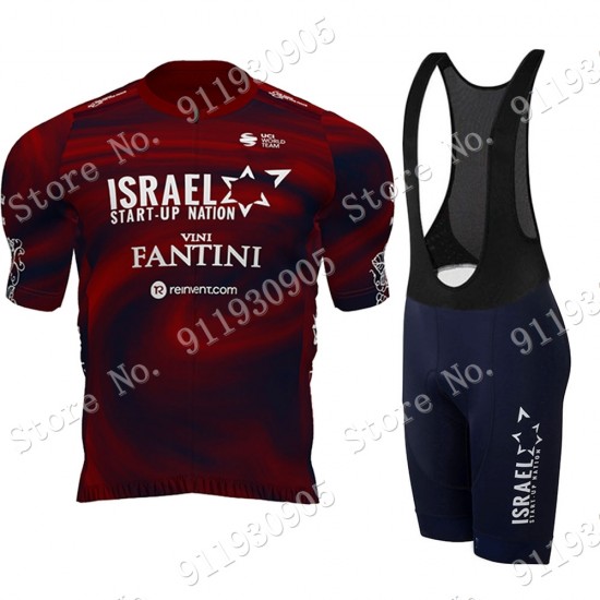 Israel Start Up Nation Giro d-Italia 2021 Fietskleding Fietsshirt Korte Mouw+Korte Fietsbroeken Bib 2021072873