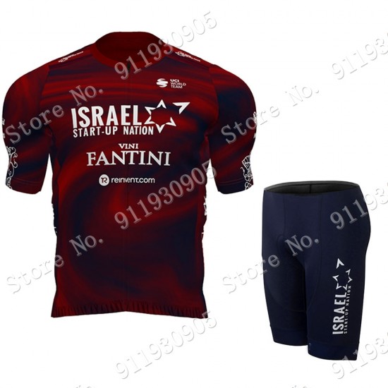 Israel Start Up Nation Giro d-Italia 2021 Fietskleding Fietsshirt Korte Mouw+Korte Fietsbroeken Bib 2021072874
