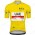 Yellow UAE Emirates Tour De France 2021 Wielerkleding Fietsshirt Korte Mouw 2021072936