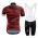 Wilier Vibes 20 2021 Fietskleding Fietsshirt Korte Mouw+Korte Fietsbroeken Bib rood 2021081541