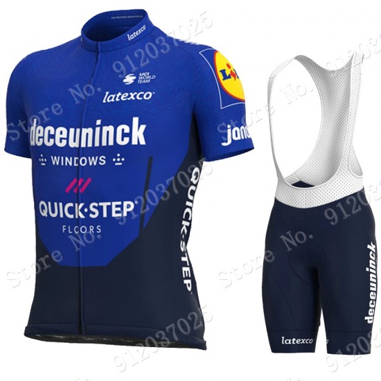 Deceuninck quick step 2021 Team Fietskleding Fietsshirt Korte Mouw+Korte Fietsbroeken Bib 2021062762