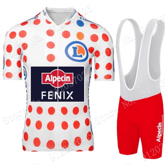 Polka Dot Alpecin Fenix Tour De France 2021 Team Fietskleding Fietsshirt Korte Mouw+Korte Fietsbroeken Bib 2021062716