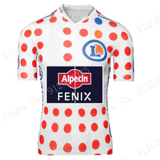 Polka Dot Alpecin Fenix Tour De France 2021 Team Wielerkleding Fietsshirt Korte Mouw 2021062712