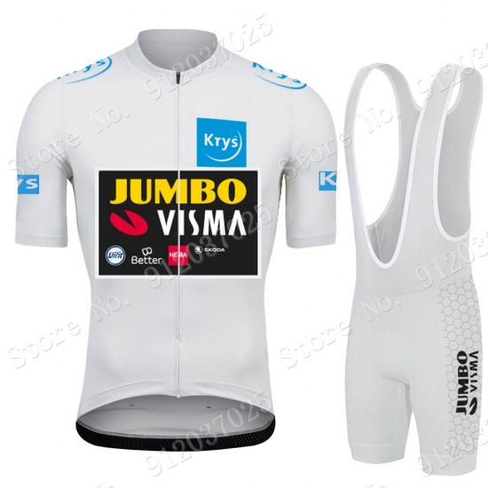 White Jumbo Visma Tour De France 2021 Team Fietskleding Fietsshirt Korte Mouw+Korte Fietsbroeken 2021062730