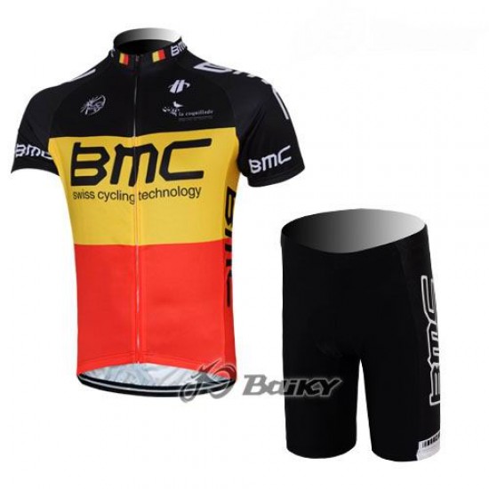 BMC Racing Fietspakken Fietsshirt Korte+Korte fietsbroeken zeem rood geel 4052