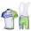 Liquigas Cannondale Fietsshirt Korte mouw+Korte fietsbroeken Bib met zeem Kitsgroen wit 4263