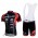 MHW Cube Racing TeamFietsshirt Korte mouwKorte fietsbroeken Bib met zeem Kits rood zwart 4298