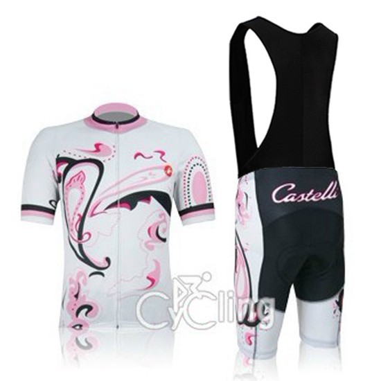 2012 Dames Castelli Fietskleding Fietsshirt Korte+Korte fietsbroeken Bib 3622