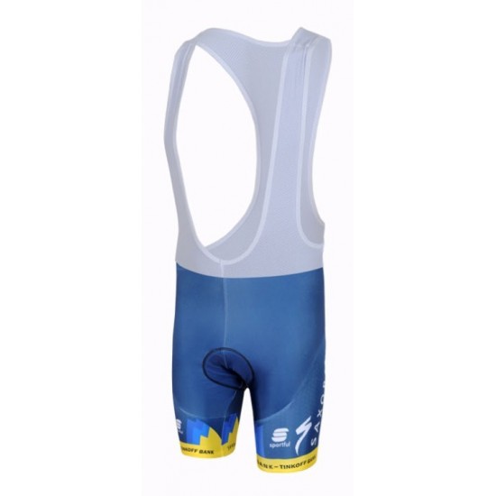 2013 Saxo Bank Tinkoff Pro Team Korte fietsbroeken Bib met zeem blauw geel 724