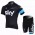 2013 Team Sky Fietsshirt Korte mouw+Korte fietsbroeken met zeem Kits zwart blauw 760