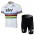 2013 Team Sky UCI Fietsshirt Korte mouw+Korte fietsbroeken met zeem Kits wit zwart 762