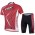 2014 Fox Bike Team Fietskleding Fietsshirt Korte Mouwen+Fietsbroek Korte zeem rood 1004