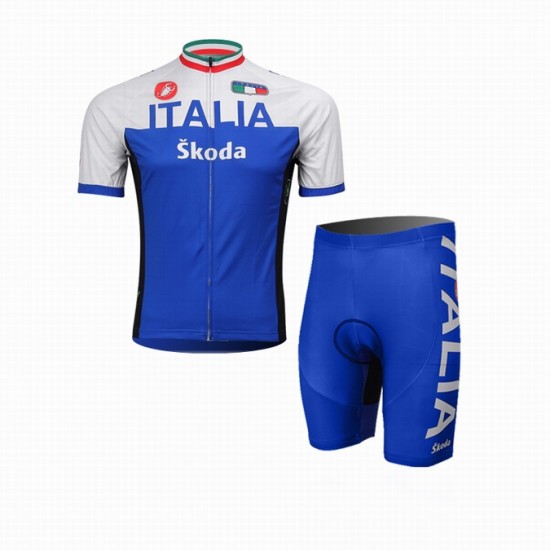 2014 Italia Skoda Castelli Fietspakken Fietsshirt Korte+Korte fietsbroeken zeem 3994