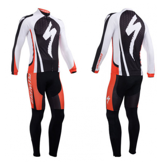 Specialized S-Works 2014 Fietskleding Fietsshirt lange mouw+lange fietsbroeken Zwart Wit 1183