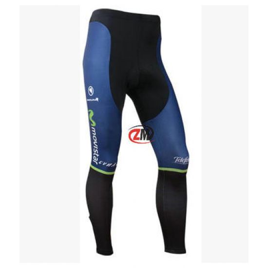 Movistar 2014 Lange Fietsbroeken Blauw Zwart 1134