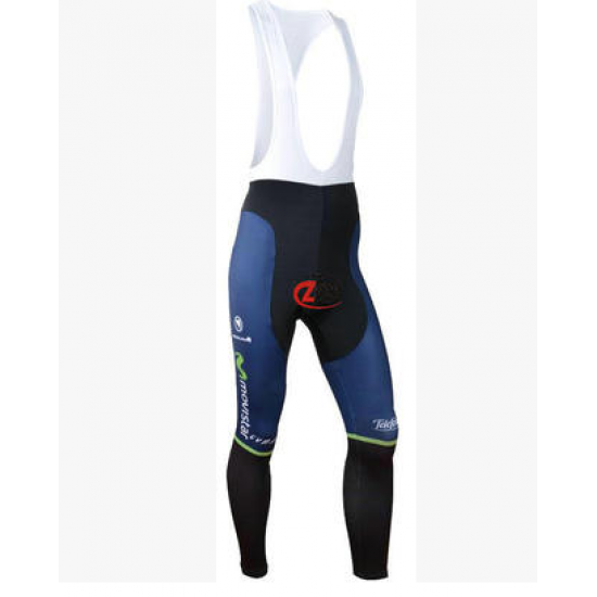 Movistar 2014 Lange Fietsbroeken Bib Blauw Zwart 1135