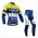 2014 FANTINI Fietskleding Fietsshirt lange mouw+lange fietsbroeken Blauw geel Wit 1415