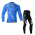 Fox 2014 Fietskleding Fietsshirt lange mouw+lange fietsbroeken Blauw Zwart 1016