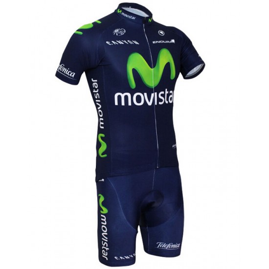 2015 Movistar Fietskleding Fietsshirt Korte+Korte Fietsbroeken 1876