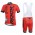 2015 Rock Racing rood Fietskleding Set Fietsshirt Korte Mouwen+Fietsbroek Bib Korte 2215