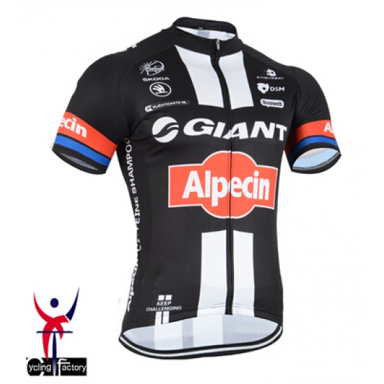 2015 GIANT ALPECIN Fietskleding Fietsshirt Korte Zwart 1752