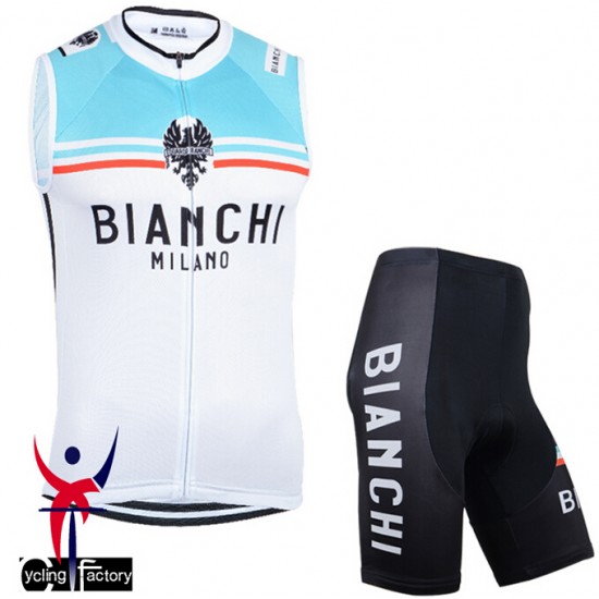 2014 Bianchi Fietsshirt Zonder Mouwen+Korte Fietsbroeken 854