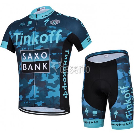 2015 Saxo Bank Tinkoff Fietsshirt Korte Mouw+Korte Fietsbroeken Camouflage 1941