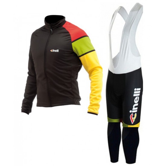 2015 Cinelli Fietskleding Fietsshirt lange mouw+Lange fietsbroeken Bib 2149