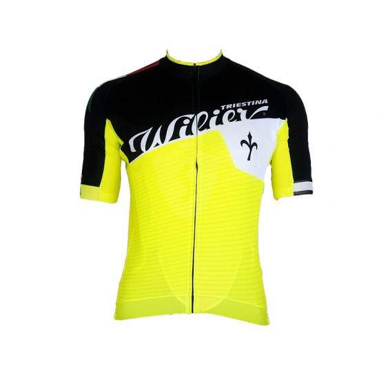 WILIER 2015 geel wit zwart Fietsshirt Korte Mouwen 2295