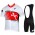 2015 WILIER wit zwart rood Fietskleding Set Fietsshirt Korte Mouwen+Fietsbroek Bib Korte 2280