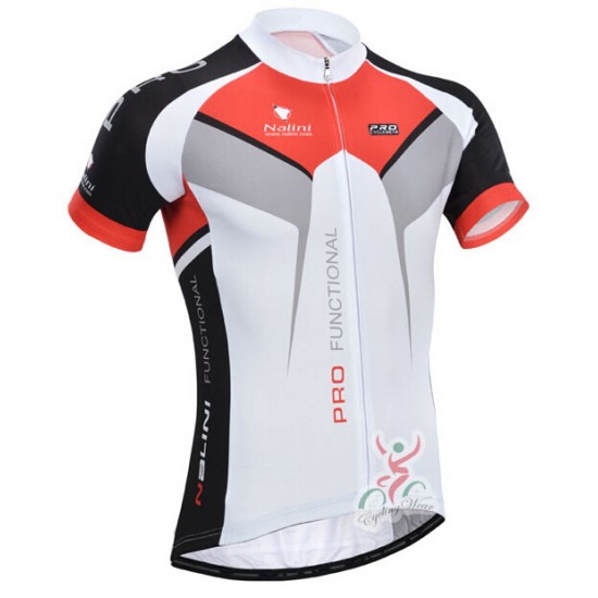 2014 Nalini Fietskleding Fietsshirt Korte rood wit 1467