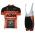 2015 KTM Proteam Fietskleding Set Fietsshirt Korte Mouwen+Fietsbroek Bib Korte zwart orange 2163