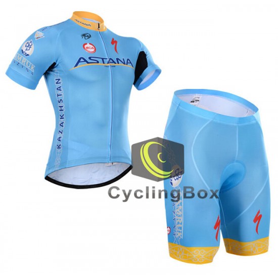 2015 Astana Fietskleding Set Fietsshirt Korte Mouwen+Fietsbroek Korte 2123