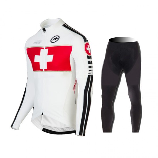 2015 Assos Fietskleding Fietsshirt lange mouw+Lange fietsbroeken 1505