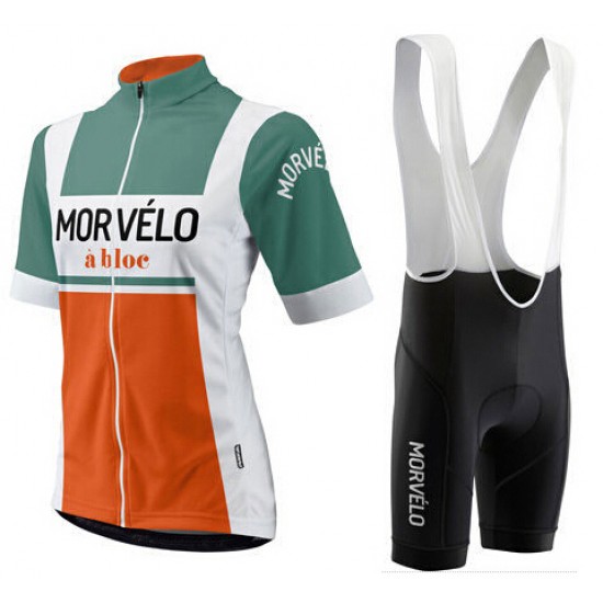 2015 MORVELO Fietskleding Fietsshirt Korte+Korte Fietsbroeken Bib 2437