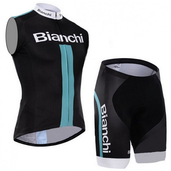 2015 Bianchi Fietsshirt Zonder Mouwen+Korte Fietsbroeken 1528