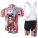 2015 Rock Racing Fietskleding Fietsshirt Korte+Korte Fietsbroeken Bib rouge 2223