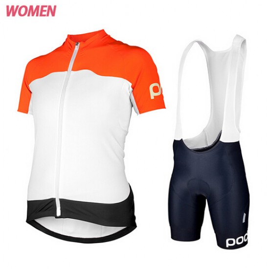 2015 POC Dames orange Fietskleding Fietsshirt Korte+Korte Fietsbroeken Bib 3543