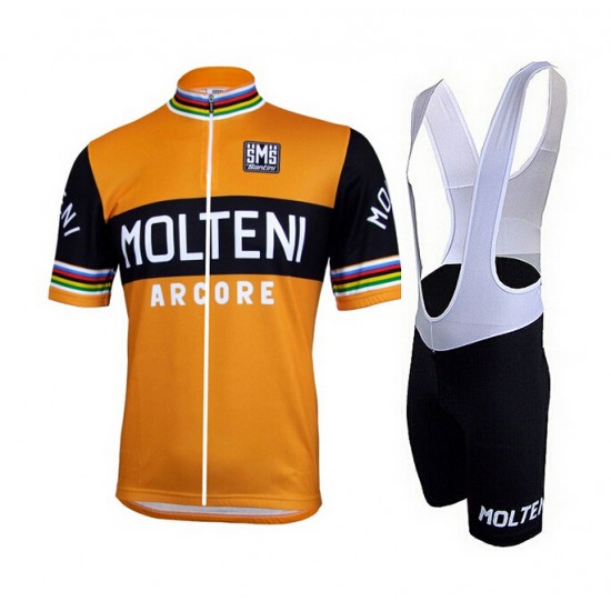 2015 MOLTENI Santini orange Fietskleding Fietsshirt Korte+Korte Fietsbroeken Bib 2479