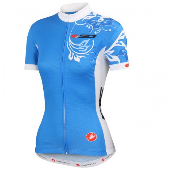 2015 SIDI Dames Blauw Fietsshirt Korte Mouw 3547