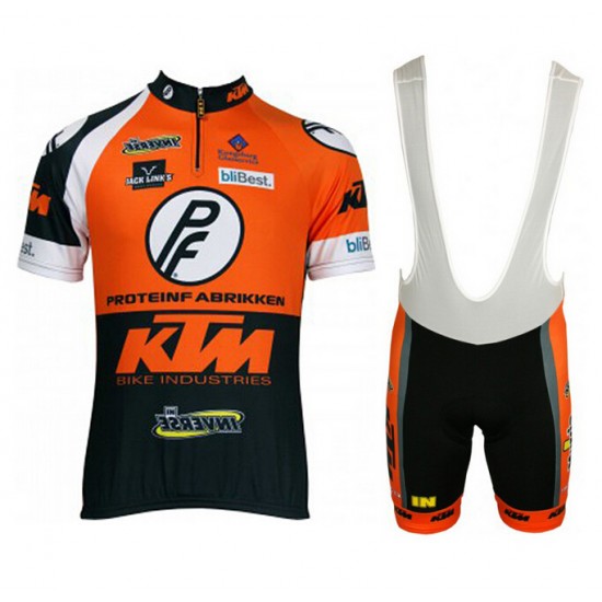 2015 KTM Fietskleding Fietsshirt Korte+Korte Fietsbroeken Bib orange 2178