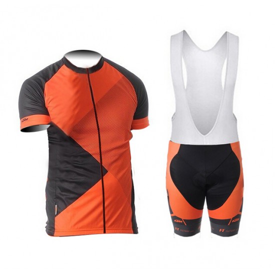 2015 KTM orange zwart Fietskleding Fietsshirt Korte+Korte Fietsbroeken Bib 2181