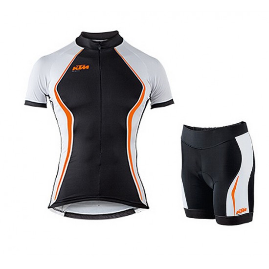 2015 KTM Dames orange Fietskleding Fisshirt Korte+Korte Fietsbroeken 3568