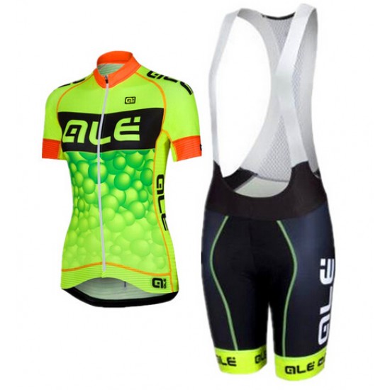 2015 ALE Dames groen Fietskleding Fietsshirt Korte+Korte Fietsbroeken Bib 3588