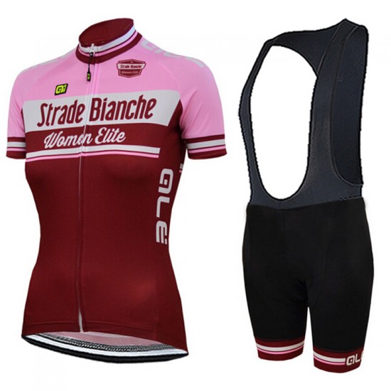 2015 Dames STRADE BIANCHE Fietskleding Fietsshirt Korte+Korte fietsbroeken Bib 3599