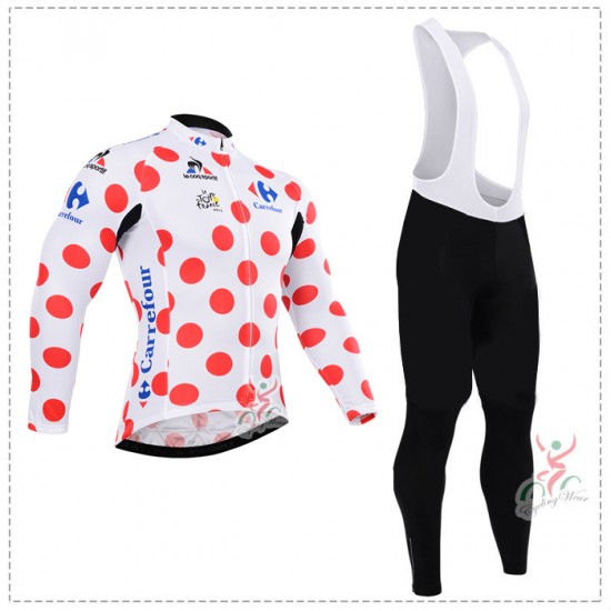 2015 Tour de France Fietskleding Fietsshirt lange mouw+Lange fietsbroeken Bib 2089