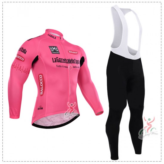 2015 Giro d-Italia Fietskleding Fietsshirt lange mouw+Lange fietsbroeken Bib 2626