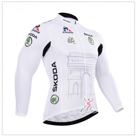 2015 Tour de France Fietsshirt lange mouw Blanc 2100