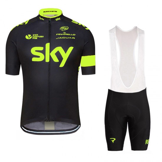 2016 SKY Fluo Yellow Fietskleding Fietsshirt Korte+Korte fietsbroeken Bib 20160094