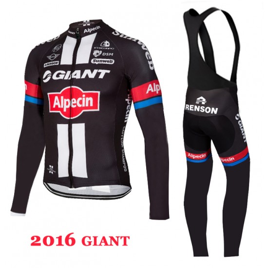 2016 Giant Fietskleding Fietsshirt lange mouw+Lange fietsbroeken Bib 20160149